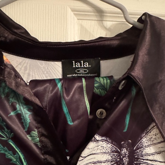 Dressed in LALA Posh Satin Playsuit in Folklore Florals - Picture 2 of 3